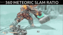 360meteoric slam 360no scope god of war ratio