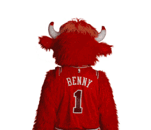 benny the bull pose serious game time chicago bulls