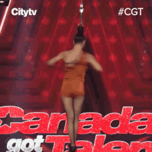 Spinning Nicole Malbeuf GIF - Spinning Nicole Malbeuf Canadas Got Talent GIFs
