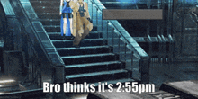 bro thinks it 's 2:55 pm written on a video game screen
