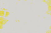 a painting of a person surrounded by flames and a yellow line