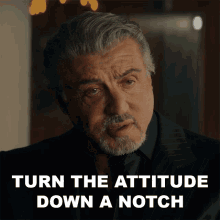 Turn The Attitude Down A Notch Dwight The General Manfredi GIF - Turn The Attitude Down A Notch Dwight The General Manfredi Sylvester Stallone GIFs