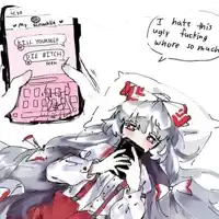 a drawing of a girl laying in bed holding a cell phone and a text message .