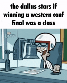 the dallas stars if winning a western conf final was a class is a meme