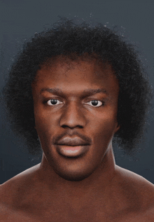a close up of a man 's face with a mustache