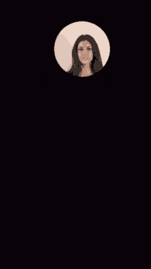 a picture of a woman with her tongue out in a circle
