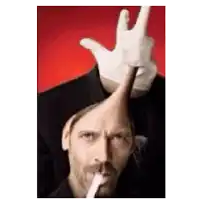 a man with a beard is smoking a cigarette while another man holds a hand over his head .