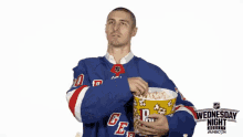 watching eating popcorn popcorn chris kreider hockey