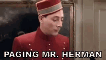 Paging Mr Herman Pee Wee Herman GIF