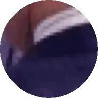 a pixelated image of a person 's feet in a blue circle ..
