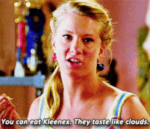Glee Brittany Pierce GIF - Glee Brittany Pierce You Can Eat Kleenex GIFs