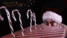 Candy Cane On Fire Rusty Cage GIF - Candy Cane On Fire Rusty Cage Candy Cane GIFs