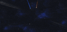 a close up of a robot with a blue and yellow light coming out of it 's mouth .