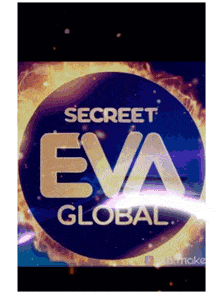 a logo for secret eva global is shown on a screen