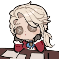 a cartoon of a girl sitting at a table with papers and a phone .