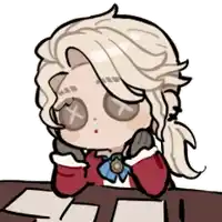 a cartoon of a girl sitting at a table with papers and a phone .