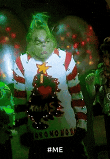 The Grinch Christmas Sweater GIF - The Grinch Christmas Sweater Xmas GIFs
