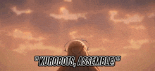 a picture of a woman with the words " kurobots assemble " on the bottom