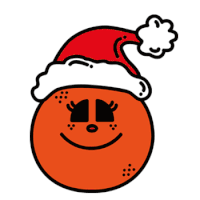 Merry Christmas Papuzze Sticker - Merry Christmas Papuzze Orange Stickers