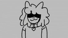 a black and white drawing of a cartoon character with a speech bubble coming out of his mouth .