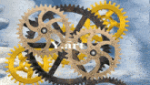 a picture of gears with the word y.art written on it