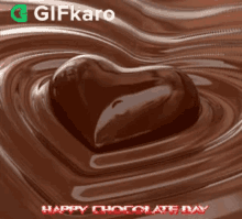 Happy Chocolate Day Gifkaro GIF - Happy Chocolate Day Gifkaro Heart GIFs