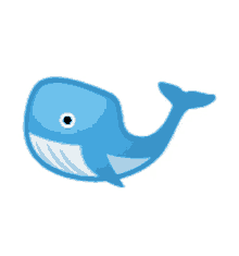 whale cute waving tail flapping tail happy