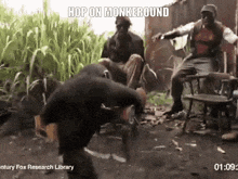 a monkey is jumping in the air with the caption hop on monkerround