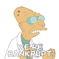 We'Re Bankrupt Hubert Sticker