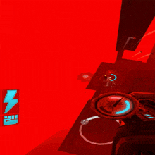 a video game scene with a compass and a skeleton in the foreground