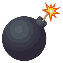 bomb objects joypixels black bomb burning wick