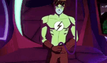 a cartoon character with a lightning bolt on his costume