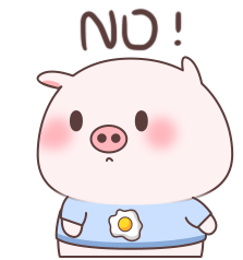 Pig Nope Sticker - Pig Nope No Stickers