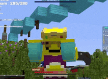a screenshot of a minecraft game with the number 285/280