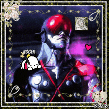 a picture of a superhero with roger written on the bottom
