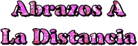 a graphic that says abrazos a la distancia