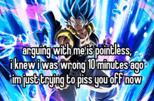 Arguing With Me Is Pointless Gogeta GIF