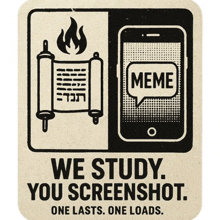 a poster that says we study you screenshot