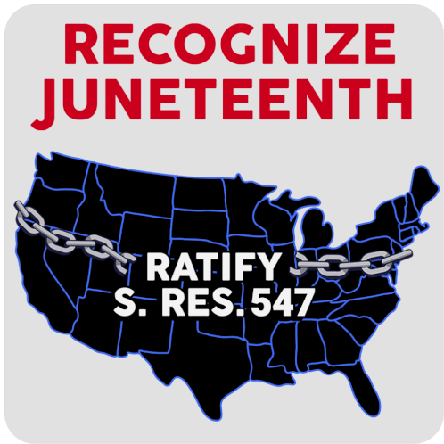 Juneteenth Recognize Juneteenth Sticker - Juneteenth Recognize Juneteenth Ratify S Res547 Stickers