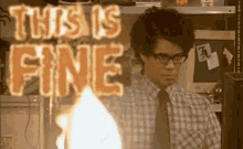 This Is Fine Moss GIF - This Is Fine Moss It Crowd GIFs