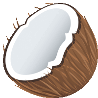 Coconut Food Sticker - Coconut Food Joypixels Stickers