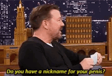 Ricky Gervais Penis GIF - Ricky Gervais Penis Nickname GIFs