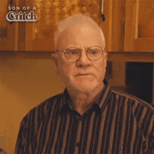 an elderly man with glasses says we 're gonna starve to death