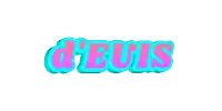 a pink and blue logo that says ' d' euis ' on it