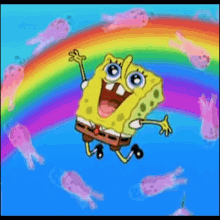 Spongebob Rainbow GIF