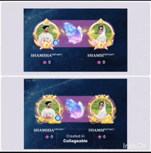 a screenshot of a game with shamsha and shamsi on it