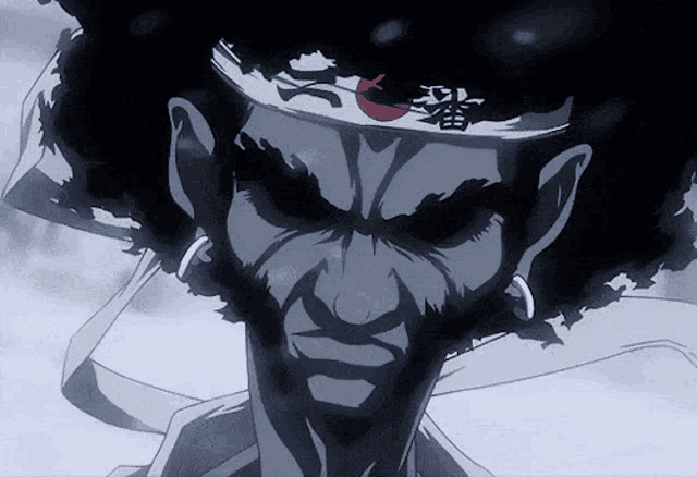 アフロサムライ- ΛFΓO SΛMUΓΛI . #afrosamurai #afro #anime #samurai #samuraiart  #procreate #fanart #jimmyxsparrow