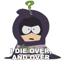 I Die Over And Over Mysterion Sticker - I Die Over And Over Mysterion Kenny Mccormick Stickers