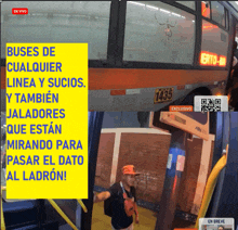 buses de cualquier linea y sucios y tambien jaladores que estan mirando para pasar el dato all ladron