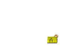 a nickelodeon spongebob sponge bash logo on a white background